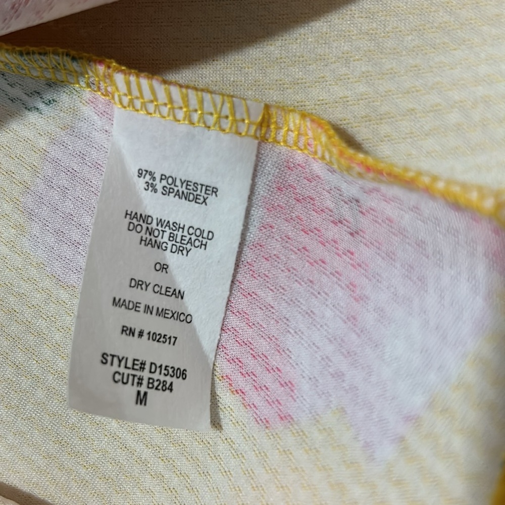 Soprano Yellow Floral Fit & Flare Skater Halter Dress Summer Spring Medium - Picture 7 of 7